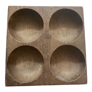 Vintage‎ Wood Coin Sorting Tray Primitive, Rustic, Ring/Change Dish Farmhouse